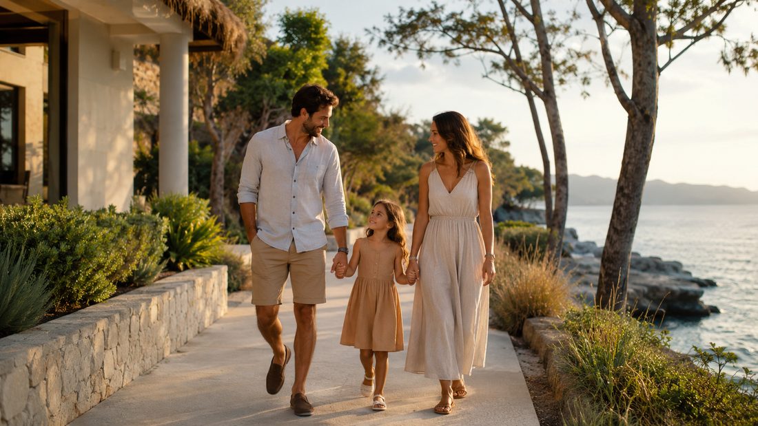 Famille en bord de mer